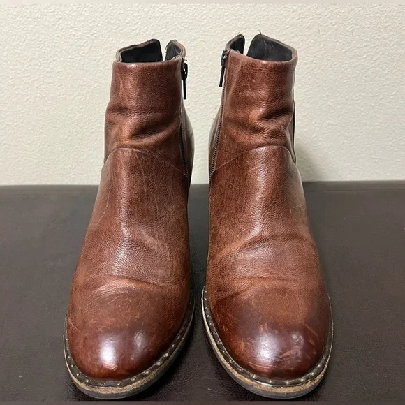 Paul Green Womens 7 UK 9US Booties Stella Stacked Heel Fashion Leather Classic - Picture 3 of 11